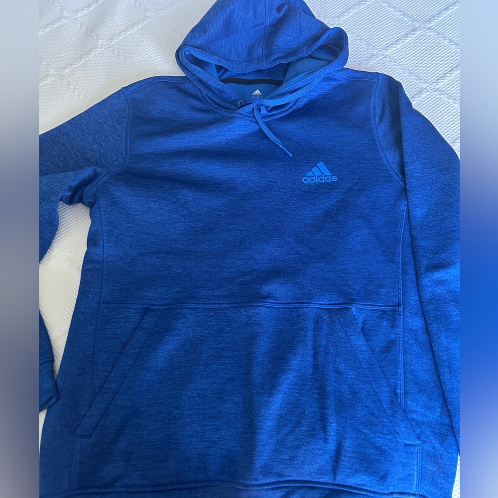 NWOT Adidas Men's Royal Blue Climawarm Pullover Hoodie